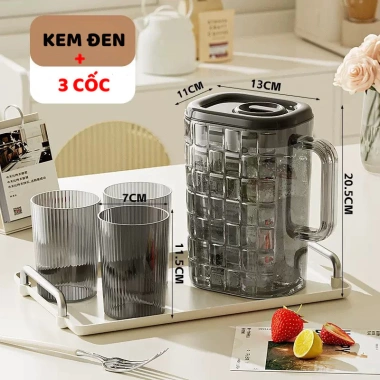 Bình Đựng Nước Lạnh 2.000ml Trong Suốt Sang Trọng 4House Nhà Khách Giá Ưu Đãi 59.000 VND 7