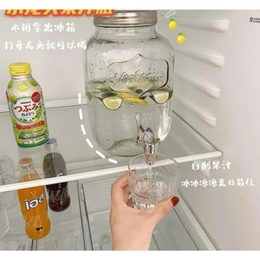 Bình Đựng Nước Thủy Tinh 4L Có Vòi Vặn và Giá Đỡ Tiện Lợi - Giá Ưu Đãi 227k