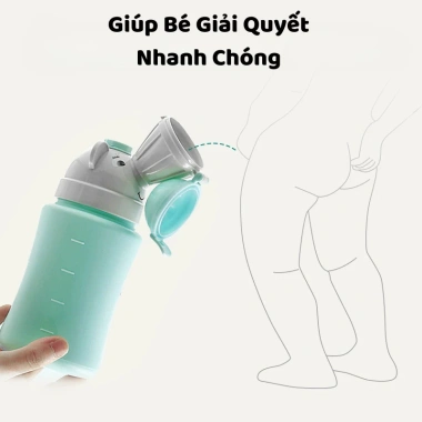 Bình đựng nước tiểu di động cho trẻ em 480ml, nhỏ gọn, chống tràn, tiện du lịch
