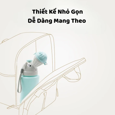 Bình đựng nước tiểu di động cho trẻ em 480ml, nhỏ gọn, chống tràn, tiện du lịch