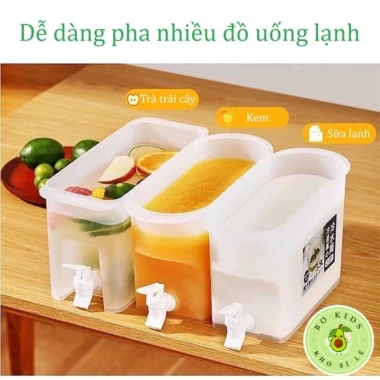 Bình đựng nước vòi 3,5L Việt Nhật 6.785 - Tiện lợi cho trà, nước trái cây, để tủ lạnh, Quế SơN 98 6