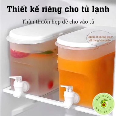 Bình đựng nước vòi 3,5L Việt Nhật 6.785 - Tiện lợi cho trà, nước trái cây, để tủ lạnh, Quế SơN 98 7