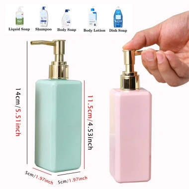 Bình đựng xà phòng dạng lỏng hình vuông tiện dụng cho phòng tắm - 60.523₫