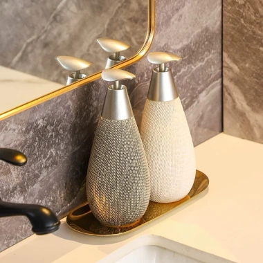 Bình Đựng Xà Phòng, Nước Rửa Tay Gốm Sứ Thiết Kế Mộc Mạc Mẫu Mới - Giá 155k