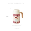 Bình giữ nhiệt 1.000ml nắp vặn Hàn Quốc, khay lọc trà, quai cún caro đỏ - Giá 125k 5
