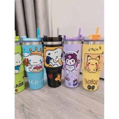Bình giữ nhiệt 900ml - In hình dễ thương, nắp mở tiện dụng, giá 98.550₫