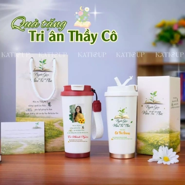 Bình giữ nhiệt Coffee KATICUP 530ml - Quà 20-11 tặng cô giáo, hàng trơn không in, 220.000₫