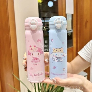 Bình giữ nhiệt đôi Kuromi thép 316 bé gái Hello Kitty My Melody, giá 194.400₫ 3