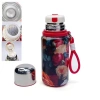 Bình giữ nhiệt hoạ tiết cánh hoa inox 316 dập nổi, nắp cốc, nữ tính, giảm 22% 10