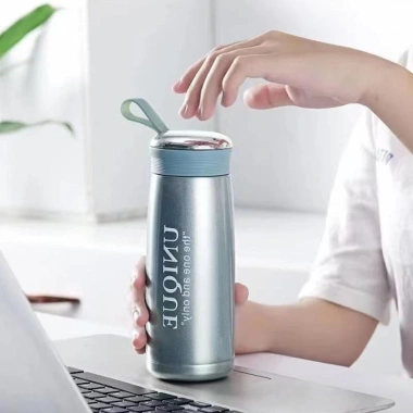 Bình giữ nhiệt inox 304 cốc pha trà cầm tay Hàn Quốc, lưới lọc mini, xách tiện
