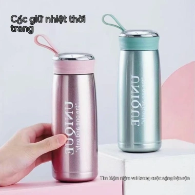 Bình giữ nhiệt inox 304 cốc pha trà cầm tay Hàn Quốc, lưới lọc mini, xách tiện
