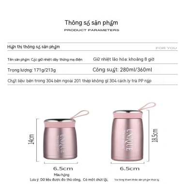 Bình giữ nhiệt inox 304 cốc pha trà cầm tay Hàn Quốc, lưới lọc mini, xách tiện