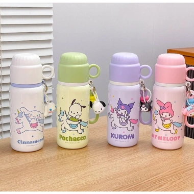 Bình giữ nhiệt inox 316 460ml Sanrio cho bé, nắp cốc uống nước tiện dụng, 45.000đ
