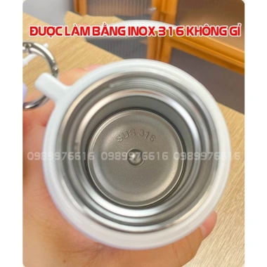 Bình giữ nhiệt inox 316 460ml Sanrio cho bé, nắp cốc uống nước tiện dụng, 45.000đ
