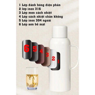 Bình giữ nhiệt inox 316 820ml - Phích trà nóng giữ 12h, sang trọng, chỉ 118.800₫ 6 Bình giữ nhiệt inox 316 820ml - Phích trà nóng giữ 12h, sang trọng, chỉ 118.800₫ 6