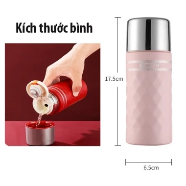 Bình giữ nhiệt inox 316 ZY350 350ml Giữ nhiệt 12h nắp làm cốc uống giá 108.000₫