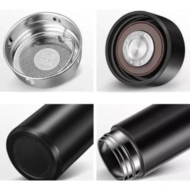 Bình Giữ Nhiệt Inox 500ml Hiển Thị Nhiệt Độ - Cao Cấp, Giữ Nhiệt Lâu, Giá 55k 2