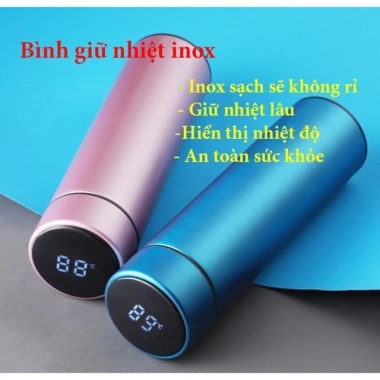 Bình Giữ Nhiệt Inox 500ml Hiển Thị Nhiệt Độ - Cao Cấp, Giữ Nhiệt Lâu, Giá 55k 3