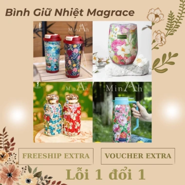 Bình Giữ Nhiệt Magrace Paris Inox 304/316, Quai Xách và Ống Hút, Giá 205.000₫