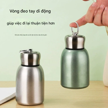 Bình Giữ Nhiệt Mini 300ml Inox 304 - Đựng Cafe, Trà, Nước, Nhỏ Gọn, Tay Cầm Tiện Lợi, Đủ Màu, Giá 120.000 VND 4