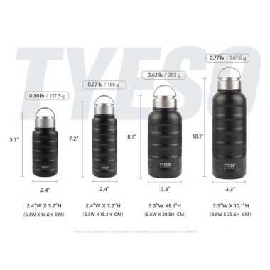 Bình giữ nhiệt thể thao Mini TYESO Ascent – Nhỏ gọn, giữ nóng lạnh lâu, nắp inox, giá 195k