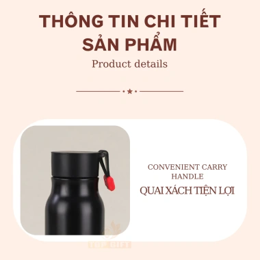 Bình giữ nhiệt TopGift B350 350ml khắc tên - Tiện lợi đi học, văn phòng, quà thầy cô - 159.000₫ 5