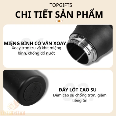 Bình giữ nhiệt TopGifts B612 600ml khắc tên theo yêu cầu, thể thao, quai xách, lõi SUS316 an toàn sức khỏe giá 235.000 6