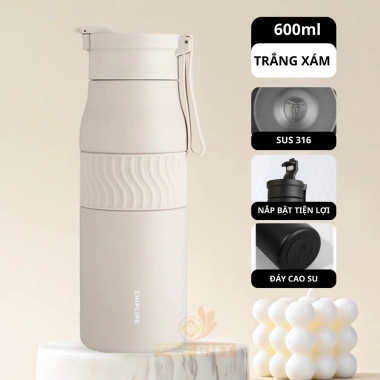 Bình giữ nhiệt TopGifts B612 600ml khắc tên theo yêu cầu, thể thao, quai xách, lõi SUS316 an toàn sức khỏe giá 235.000 10