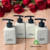 Bình gốm Bát Tràng đựng dầu gội, sữa tắm, nước rửa tay, màu vân cát, vòi nhựa đen dẹt, giảm còn 25.000đ 3