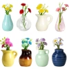 Bình gốm mini nam châm tủ lạnh, nhãn dán văn phòng, tủ khóa trang trí, bình hoa dễ thương