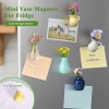 Bình gốm mini nam châm tủ lạnh, nhãn dán văn phòng, tủ khóa trang trí, bình hoa dễ thương 3