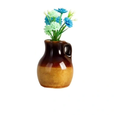 Bình gốm mini nam châm tủ lạnh, nhãn dán văn phòng, tủ khóa trang trí, bình hoa dễ thương 11