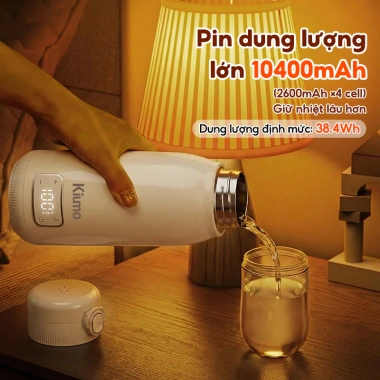 Bình hâm sữa Kiumo 450ml - Sạc nhanh, LED hiển thị nhiệt, giữ ấm thông minh, 799.000₫ 5