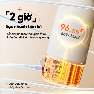 Bình hâm sữa Kiumo 450ml - Sạc nhanh, LED hiển thị nhiệt, giữ ấm thông minh, 799.000₫ 8