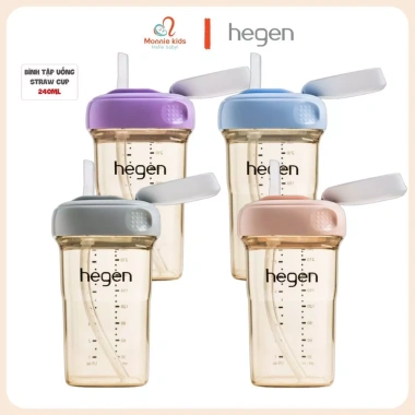 Bình Hegen Straw Cup PPSU 240ml cho bé 6 tháng+ – ống hút cao cấp, giá 616.000₫