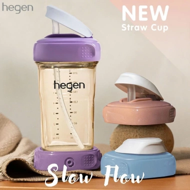Bình Hegen Straw Cup PPSU 240ml Slow Flow cho bé 6 tháng+ chính hãng giá 250k 3