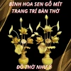 Bình hoa sen gỗ mít 87cm - Trang trí bàn thờ phong thủy, giảm còn 769.000₫ 6