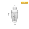 Bình Lắc Cocktail Shaker Nhựa Chia Vạch 350ml-500ml Dùng pha chế CAKESHOP 10