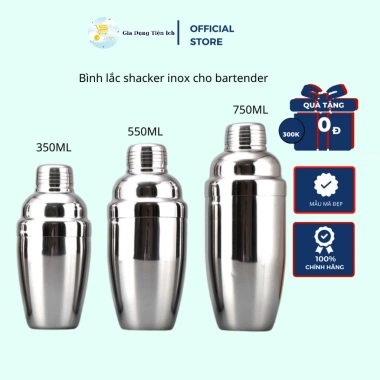Bình Lắc Shaker Inox Mta-Mart2 Pha Chế Sáng Bóng Dày Dặn Dễ Vệ Sinh Bartender