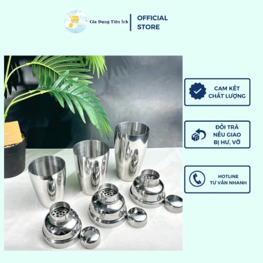 Bình Lắc Shaker Inox Mta-Mart2 Pha Chế Sáng Bóng Dày Dặn Dễ Vệ Sinh Bartender