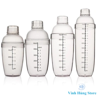 Bình Lắc Shaker nhựa chia vạch đen 350-1.000ml - Giá ưu đãi 21.000đ, chất lượng tốt