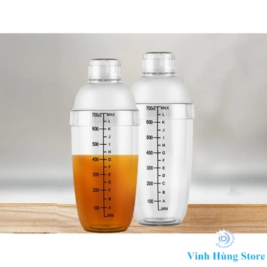 Bình Lắc Shaker nhựa chia vạch đen 350-1.000ml - Giá ưu đãi 21.000đ, chất lượng tốt