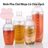 Bình lắc Shaker nhựa chia vạch đen 350-700ml - Độ bền cao, giá 9.600 VND