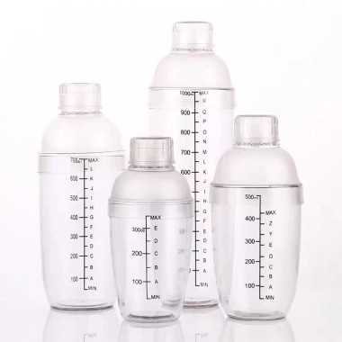 Bình lắc Shaker nhựa chia vạch đen 350-700ml - Độ bền cao, giá 9.600 VND