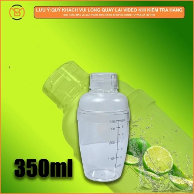 Bình lắc Shaker nhựa chia vạch đen 350ml-700ml - Pha chế, giá chỉ 36.000 VND