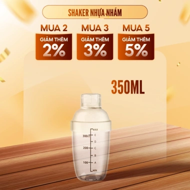 Bình lắc Shaker nhựa chia vạch đen 350ml-700ml - Pha chế, giá chỉ 36.000 VND