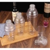 Bình lắc shaker nhựa chia vạch đen - cốc lắc pha chế kèm nắp, giá 26.000đ