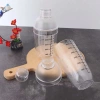 Bình lắc shaker nhựa chia vạch đen - cốc lắc pha chế kèm nắp, giá 26.000đ 2
