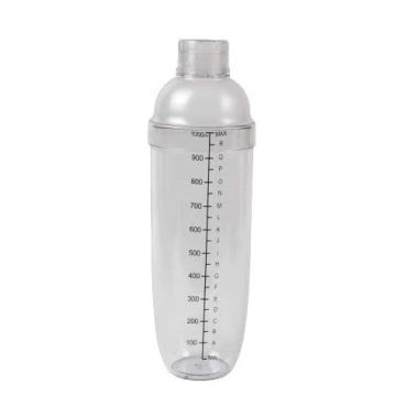 Bình lắc shaker nhựa chia vạch đen - cốc lắc pha chế kèm nắp, giá 26.000đ