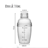 Bình lắc shaker nhựa trong suốt 350-1.000ml - Tiện lợi, dễ dùng, giảm giá 47.500 5